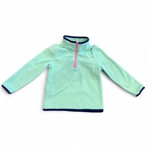 Vineyard Vines Harbor Fleece Kids 1/4 Zip Fleece Pullover Mint Sprig‎ 4T